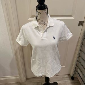 Polo Ralph Lauren white with blue horse polo shirt